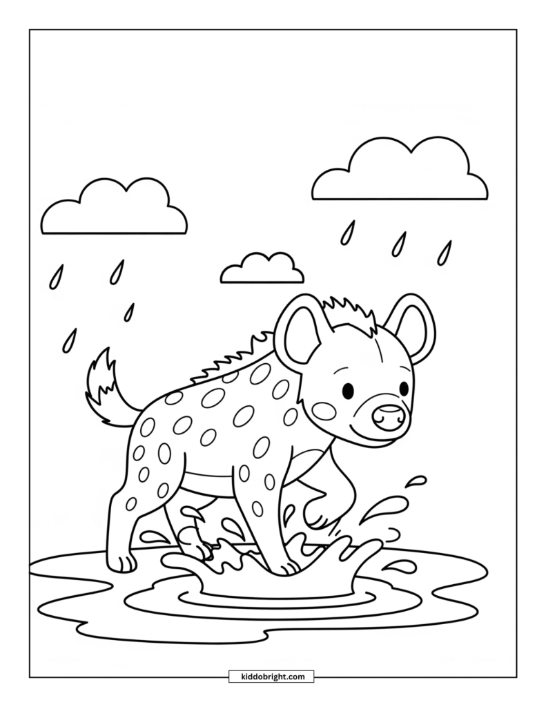 Hyena coloring pages for kids free download
