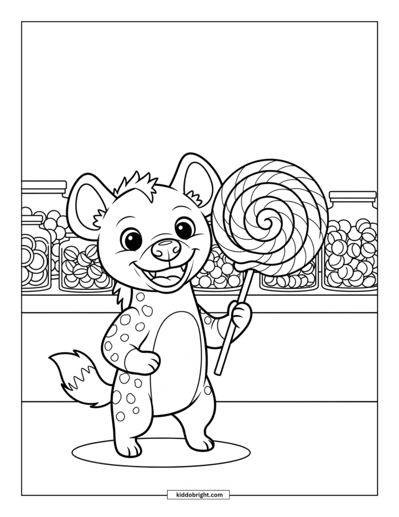 Hyena coloring pages for kids free download