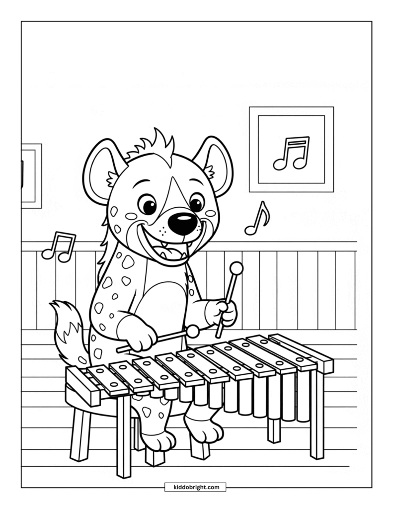 Hyena coloring pages for kids free download