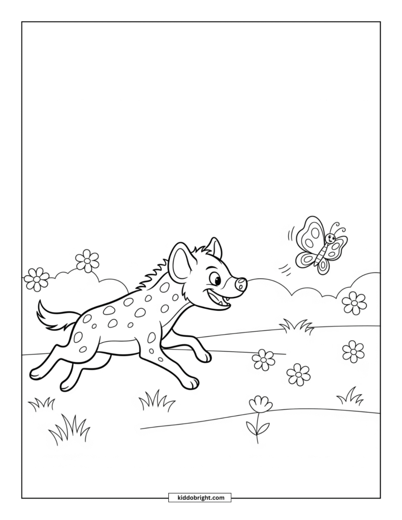 Hyena coloring pages for kids free download
