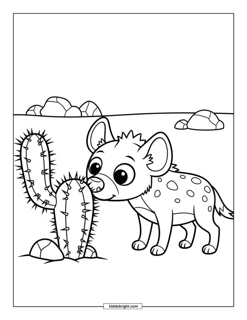 Hyena coloring pages for kids free download