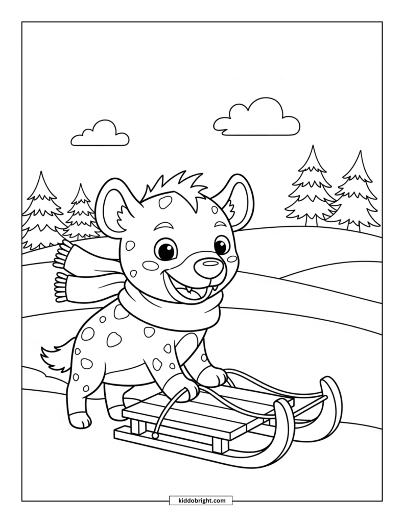 Hyena coloring pages for kids free download