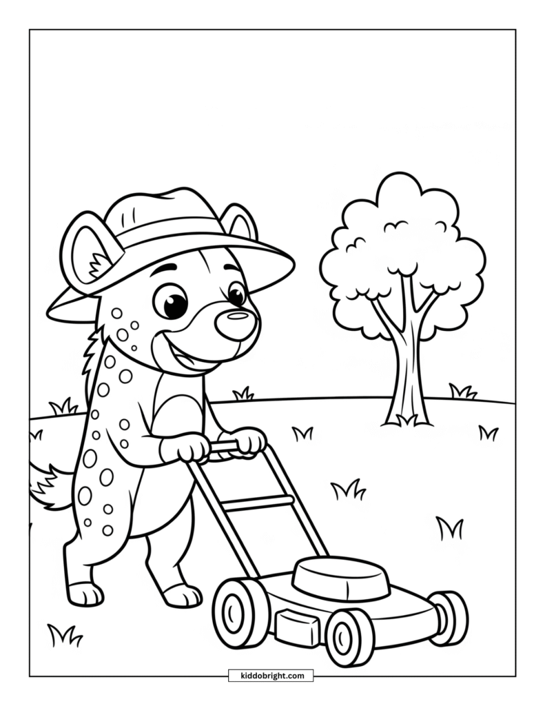 Hyena coloring pages for kids free download