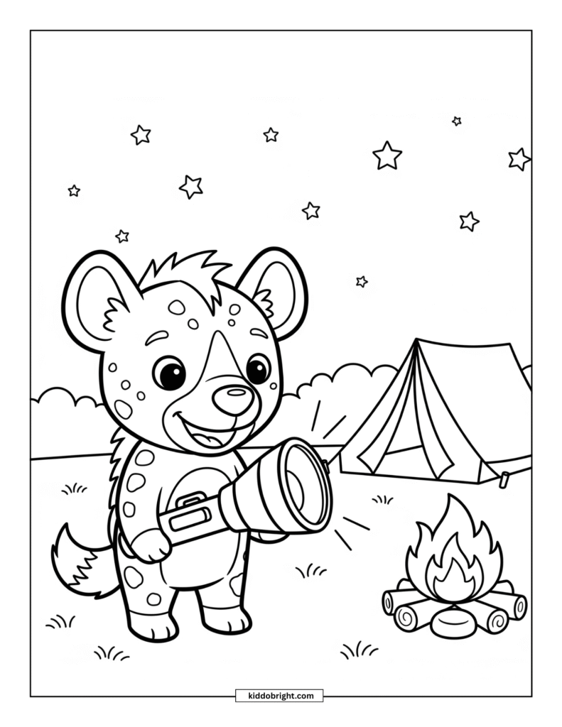 Hyena coloring pages for kids free download