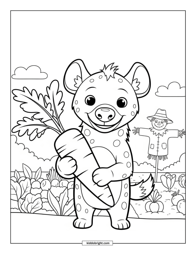 Hyena coloring pages for kids free download