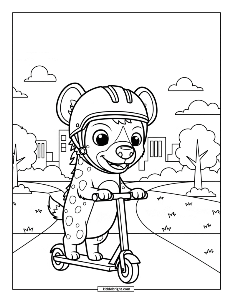 Hyena coloring pages for kids free download