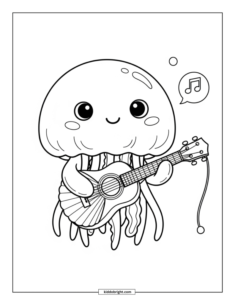 Jellyfish coloring pages for kids free download