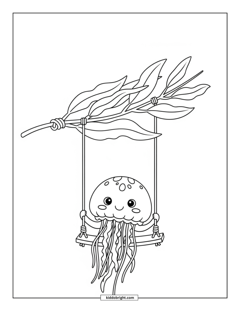 Jellyfish coloring pages for kids free download