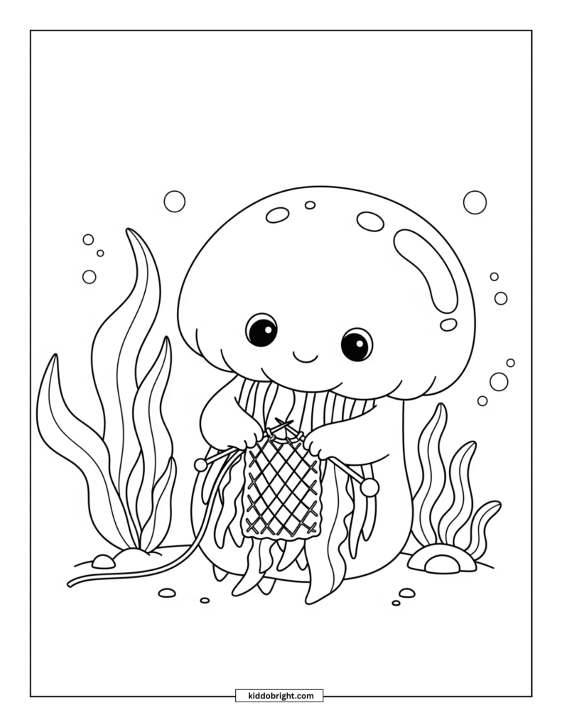 Jellyfish coloring pages for kids free download