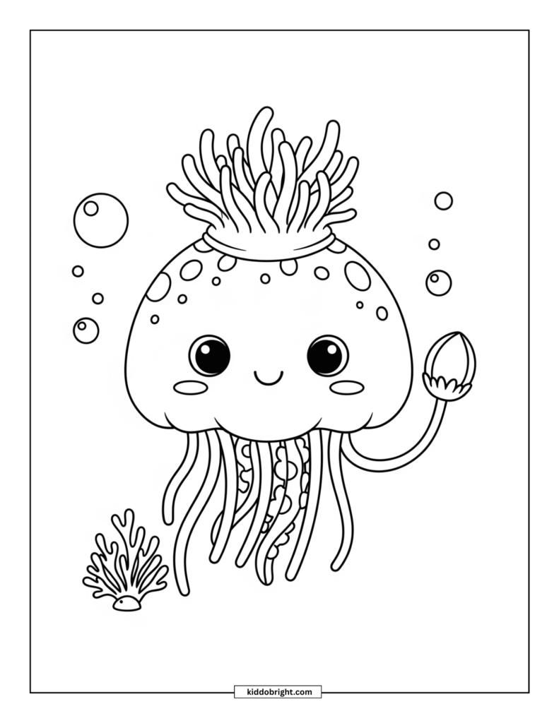 Jellyfish coloring pages for kids free download