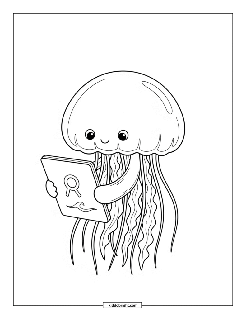 Jellyfish coloring pages for kids free download