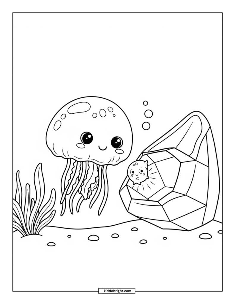 Jellyfish coloring pages for kids free download