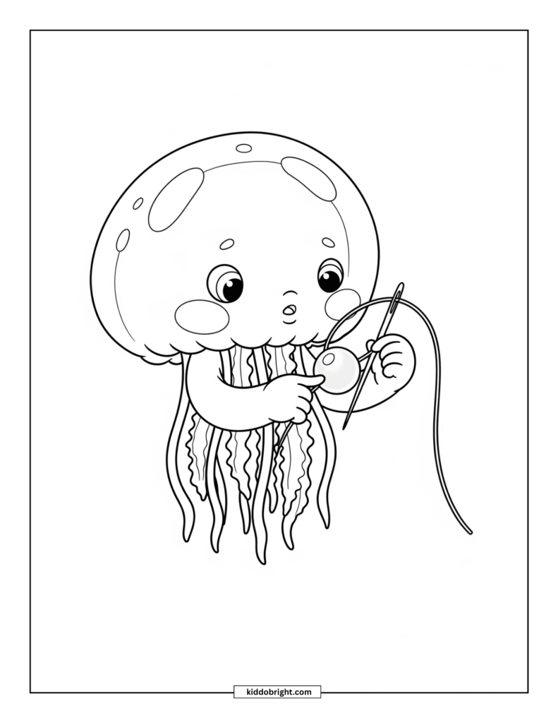 Jellyfish coloring pages for kids free download