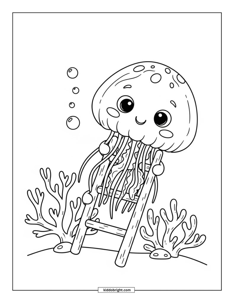 Jellyfish coloring pages for kids free download