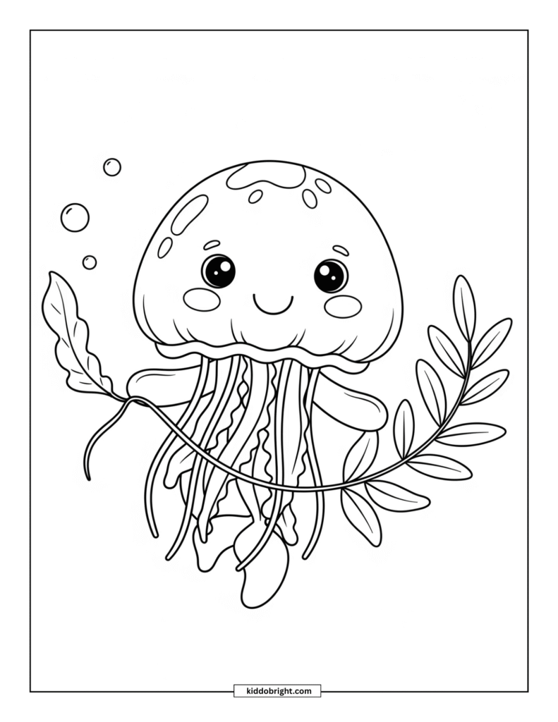 Jellyfish coloring pages for kids free download