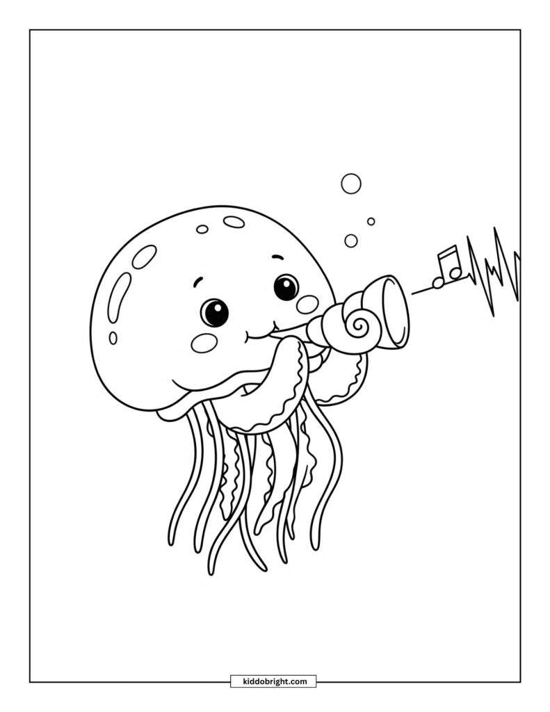 Jellyfish coloring pages for kids free download