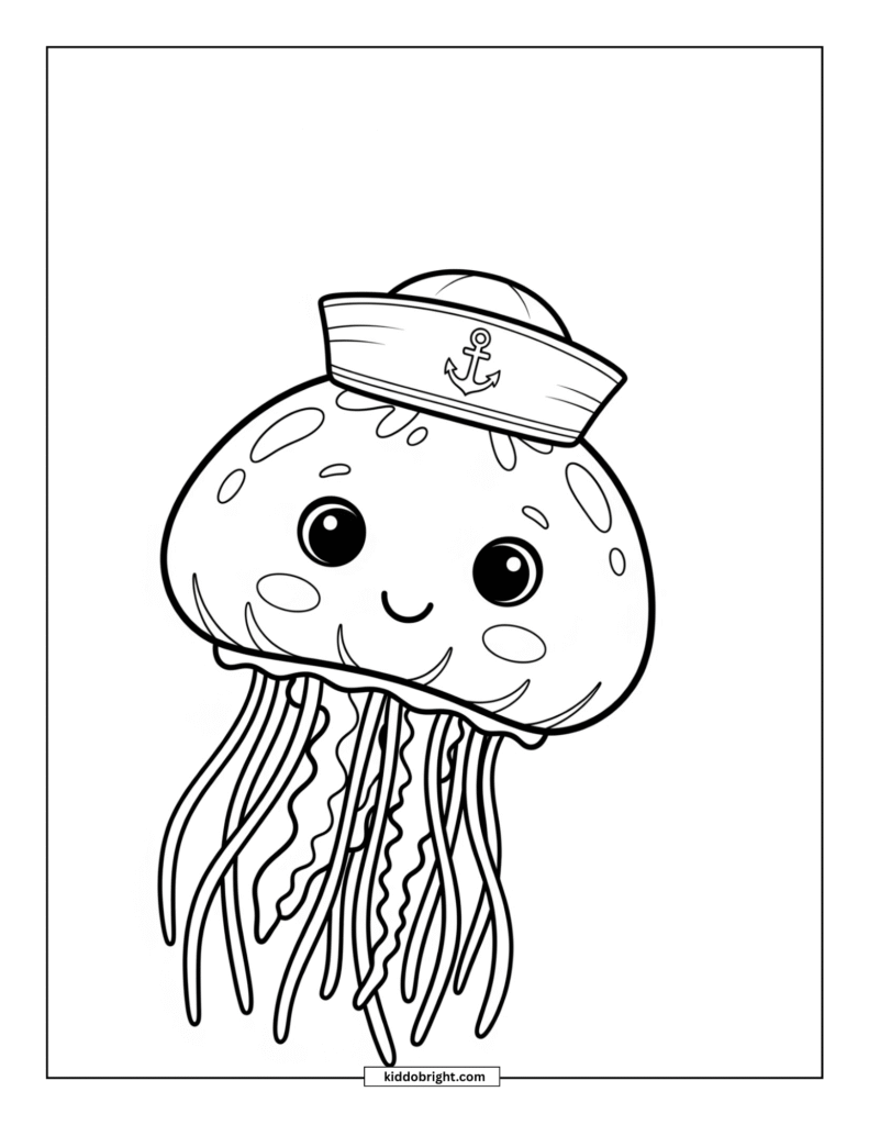 Jellyfish coloring pages for kids free download