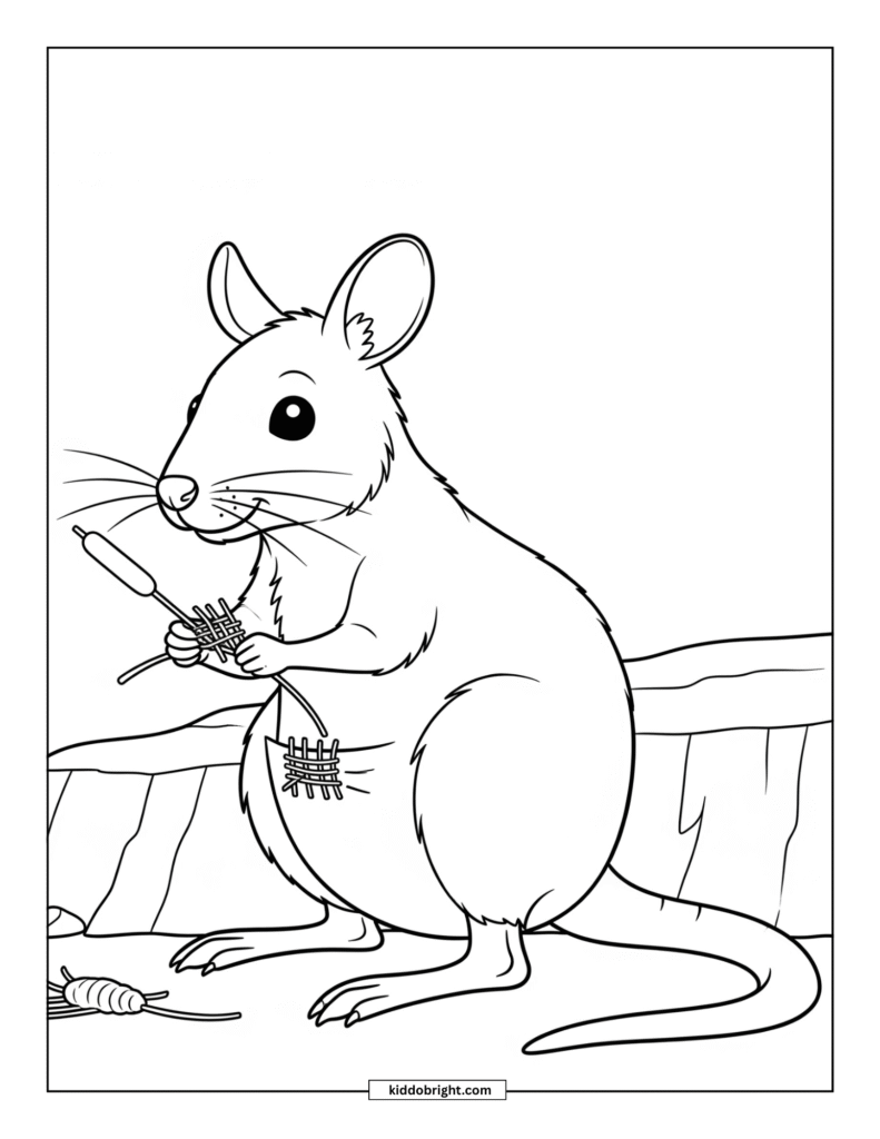 Kangaroo rat coloring pages for kids free download