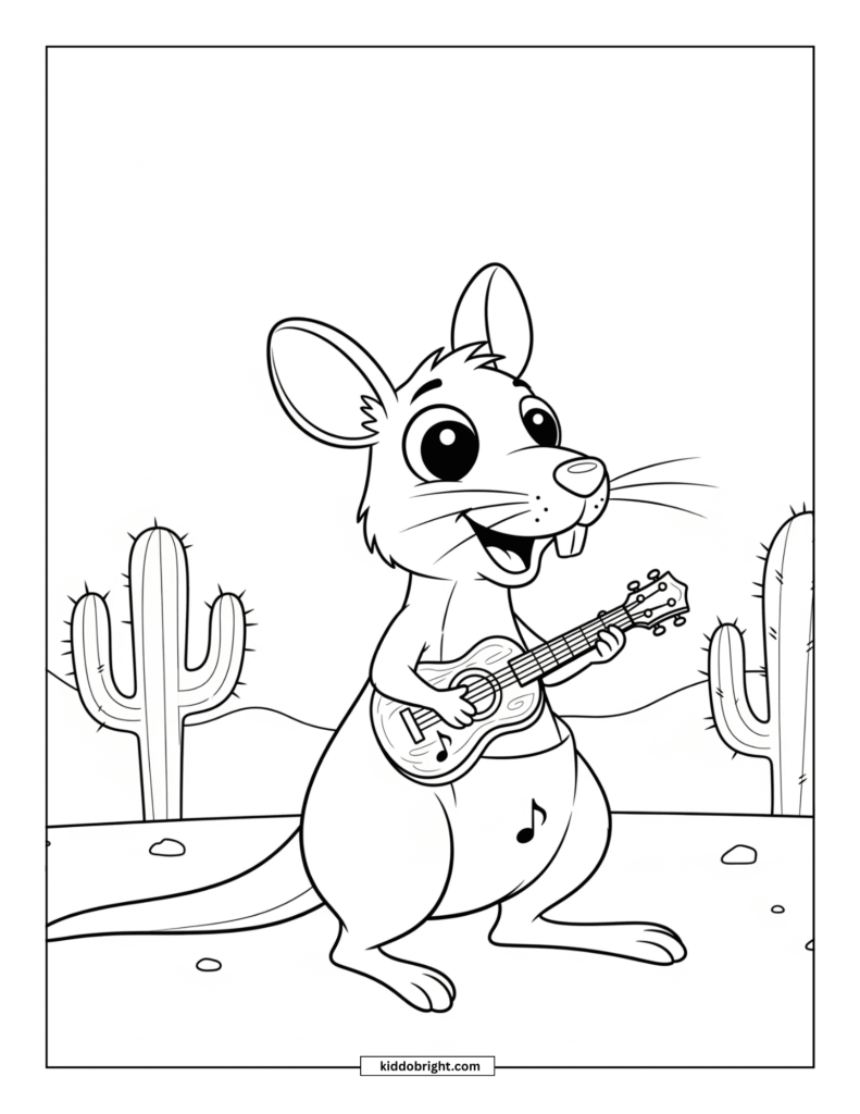 Kangaroo rat coloring pages for kids free download