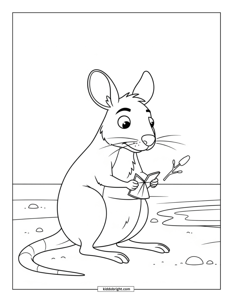 Kangaroo rat coloring pages for kids free download