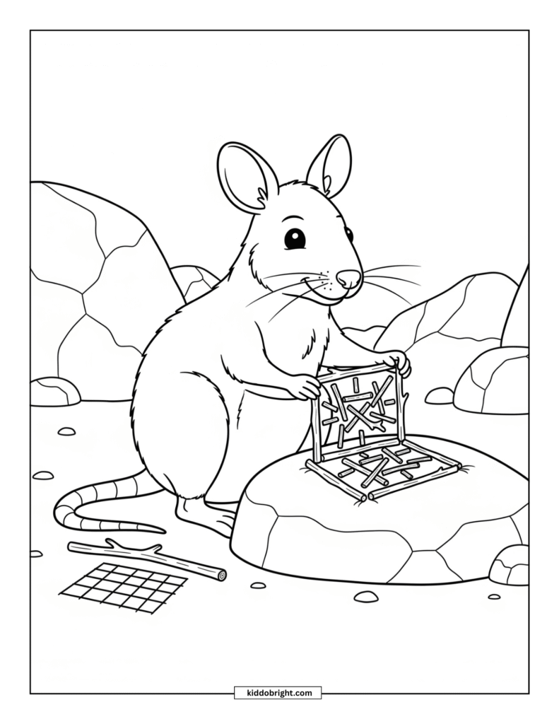 Kangaroo rat coloring pages for kids free download