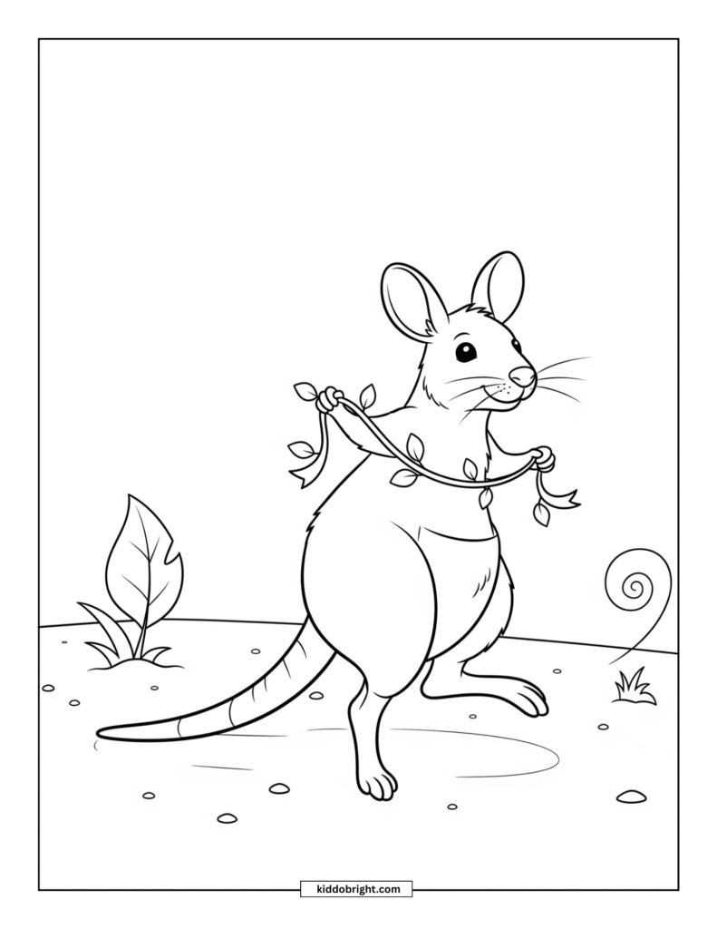 Kangaroo rat coloring pages for kids free download