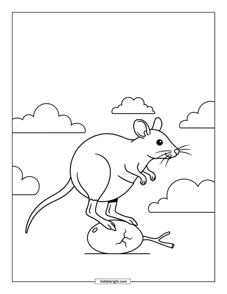 Kangaroo rat coloring pages for kids free download