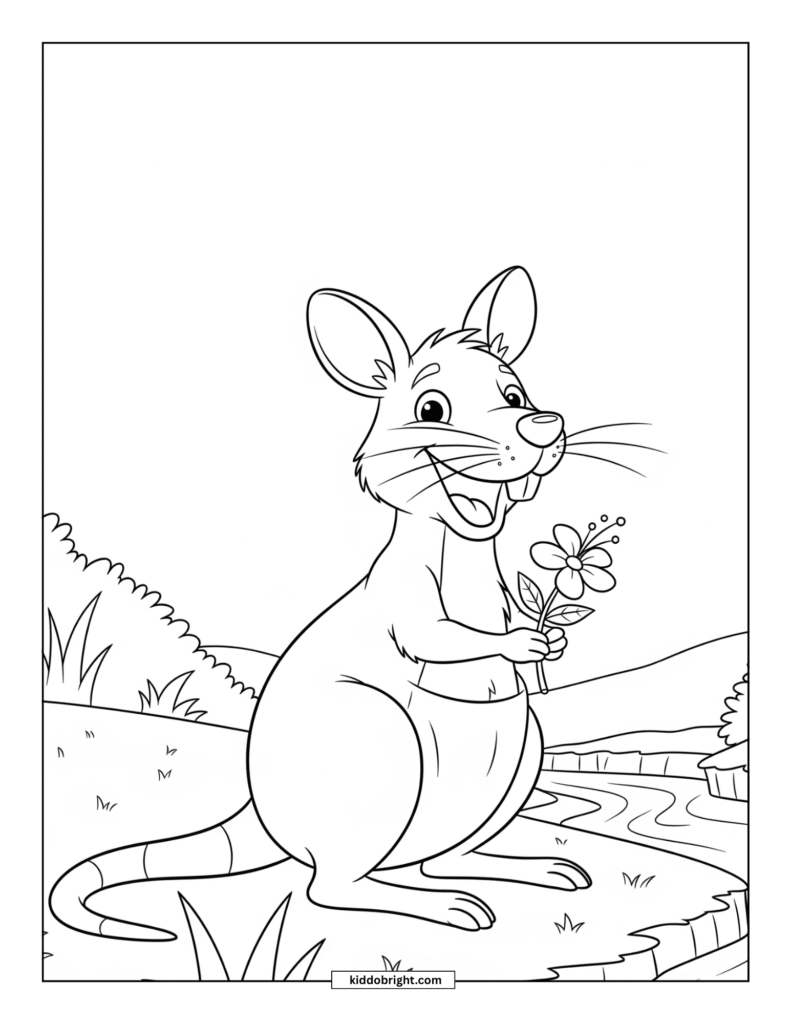 Kangaroo rat coloring pages for kids free download