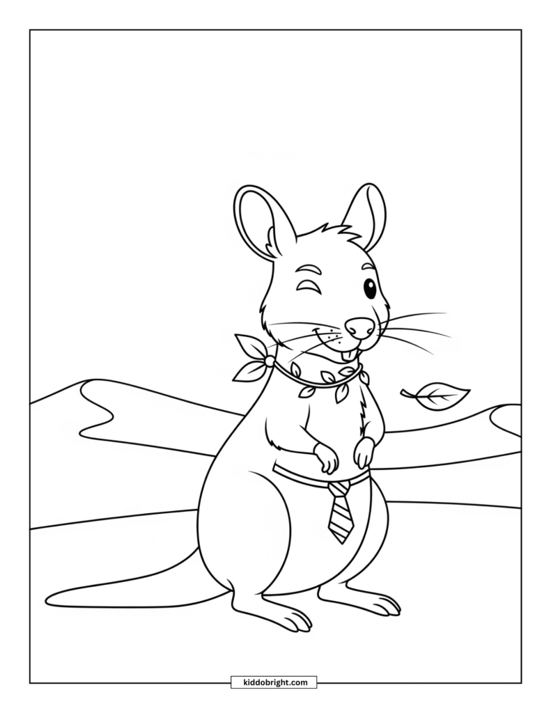 Kangaroo rat coloring pages for kids free download
