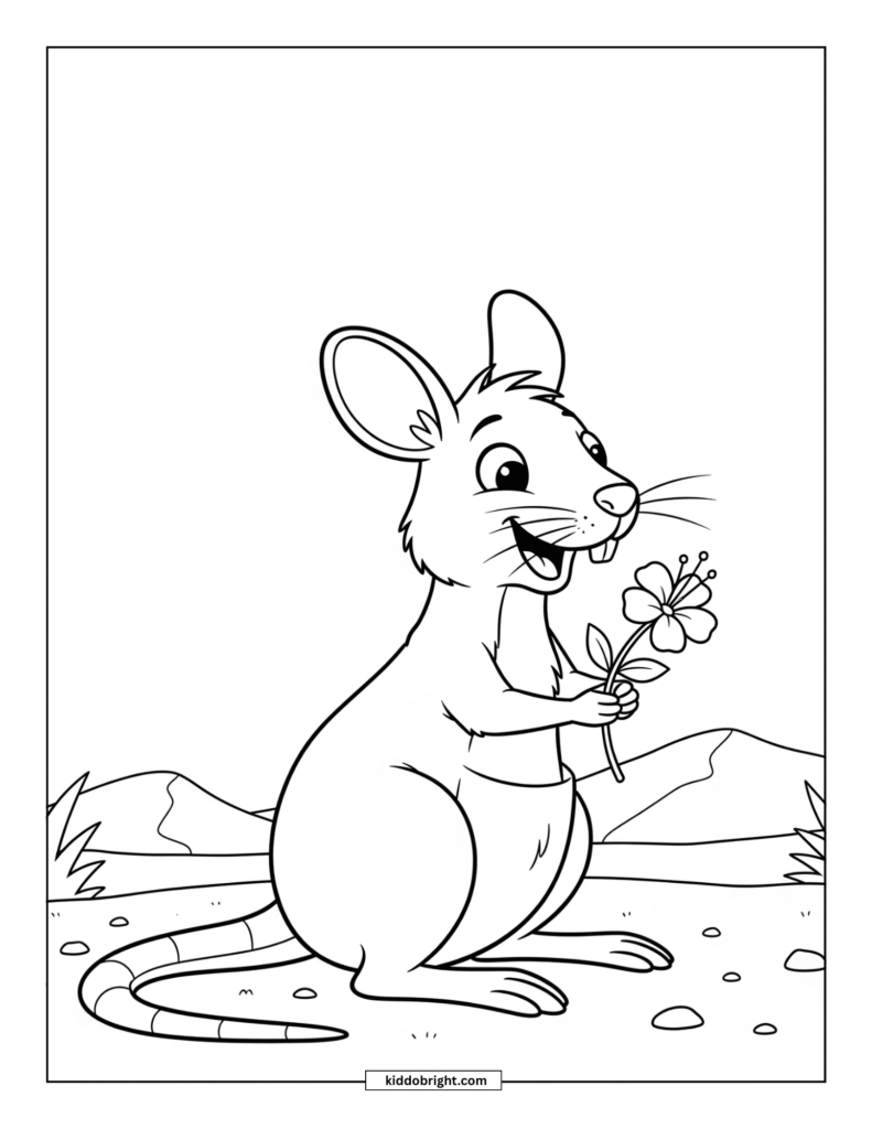Kangaroo rat coloring pages for kids free download