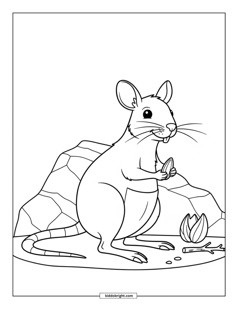 Kangaroo rat coloring pages for kids free download