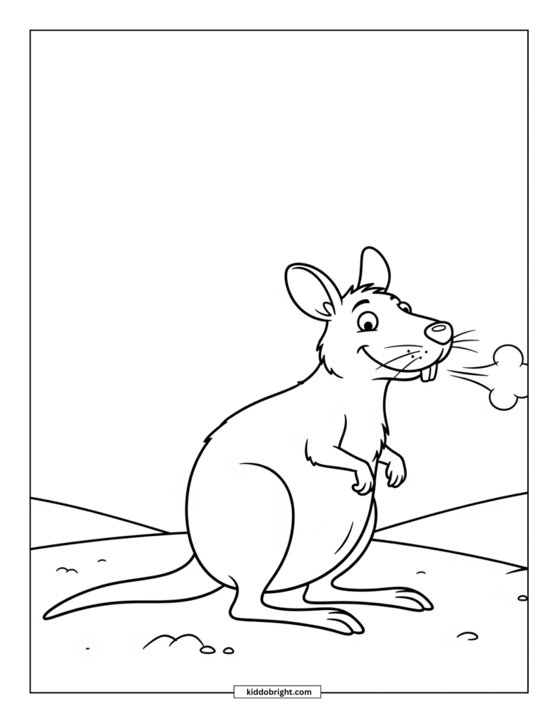 Kangaroo rat coloring pages for kids free download