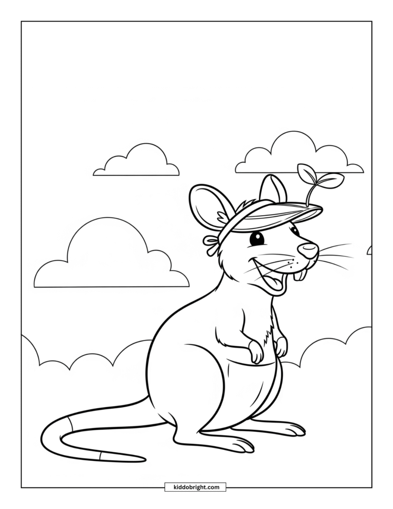 Kangaroo rat coloring pages for kids free download