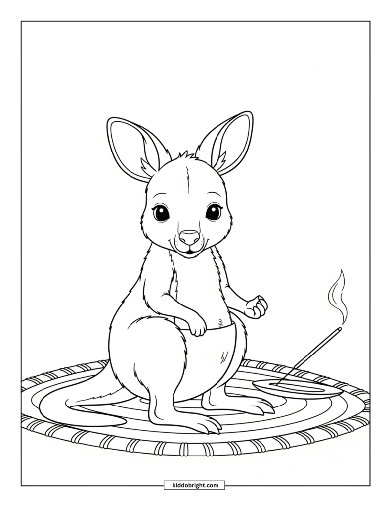 Kangaroo coloring pages for kids free download