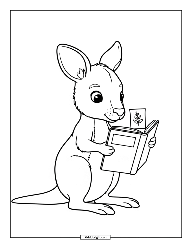 Kangaroo coloring pages for kids free download