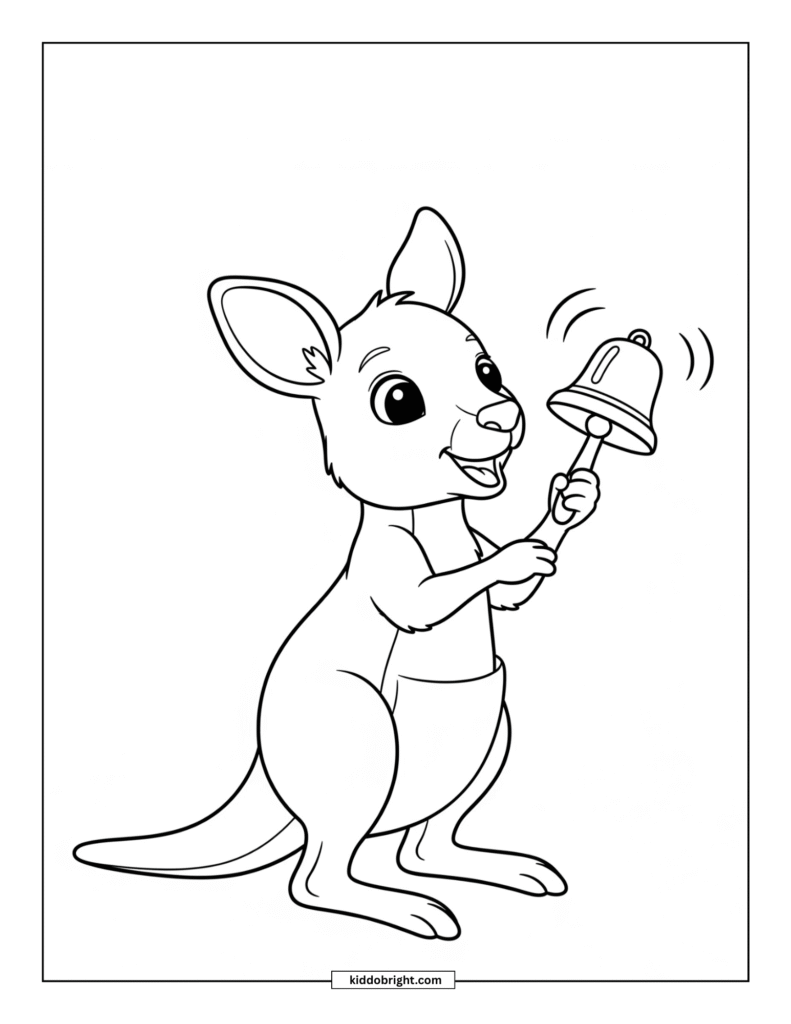Kangaroo coloring pages for kids free download