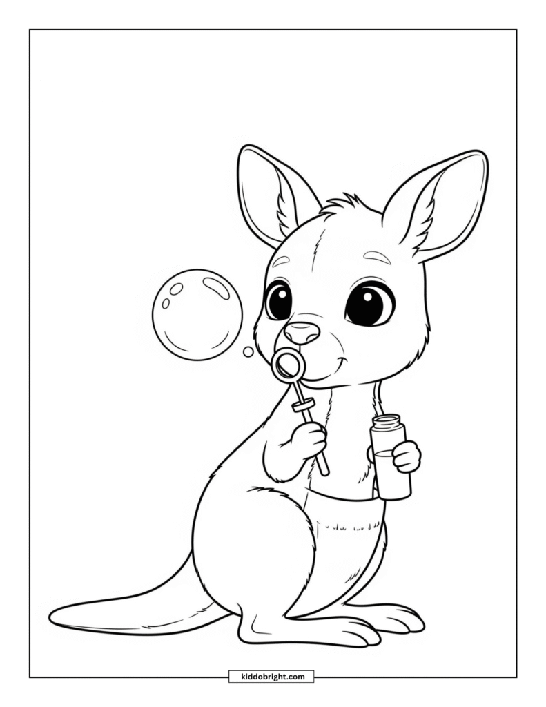 Kangaroo coloring pages for kids free download