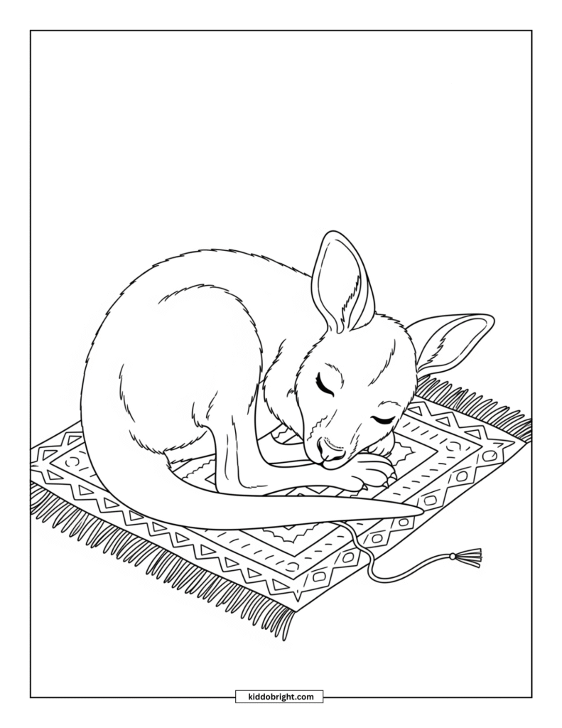 Kangaroo coloring pages for kids free download