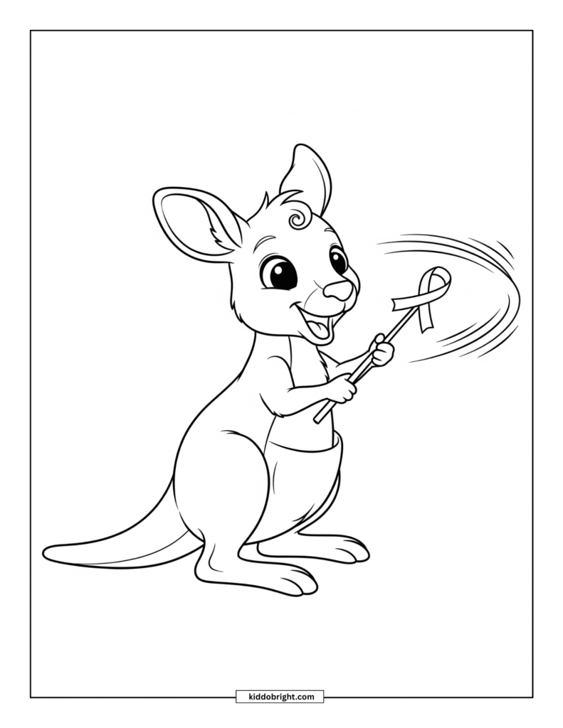 Kangaroo coloring pages for kids free download