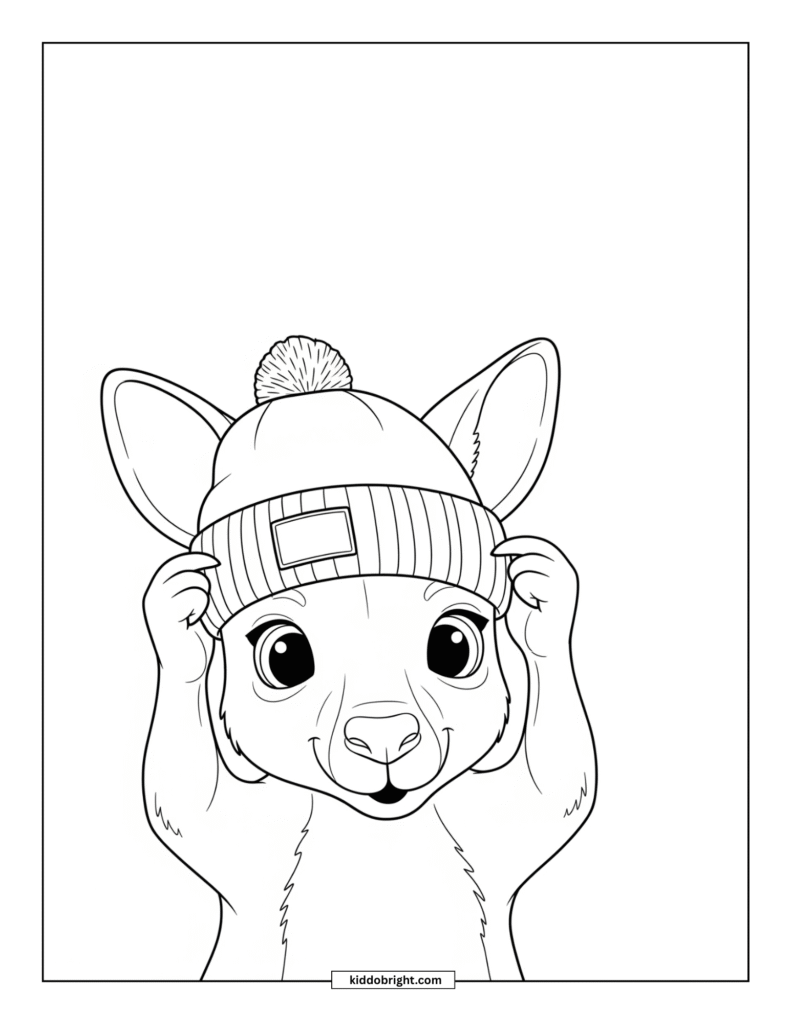 Kangaroo coloring pages for kids free download