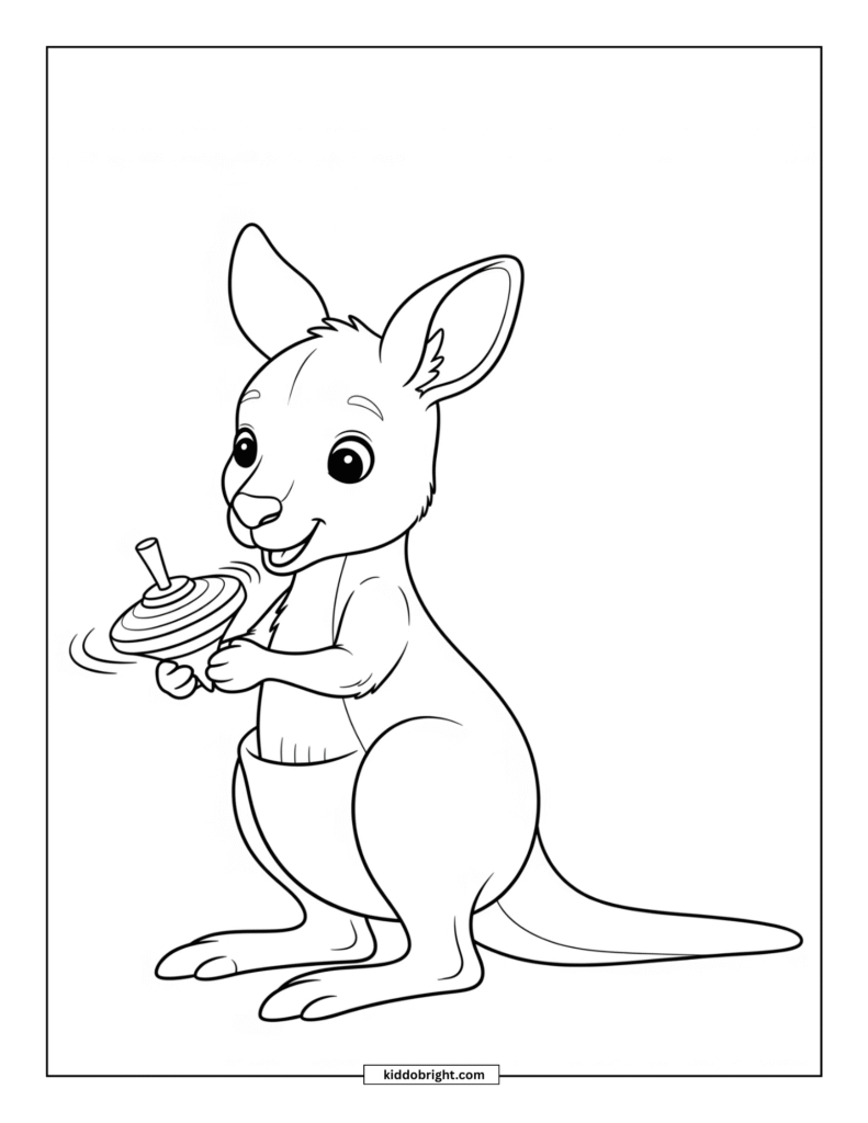 Kangaroo coloring pages for kids free download