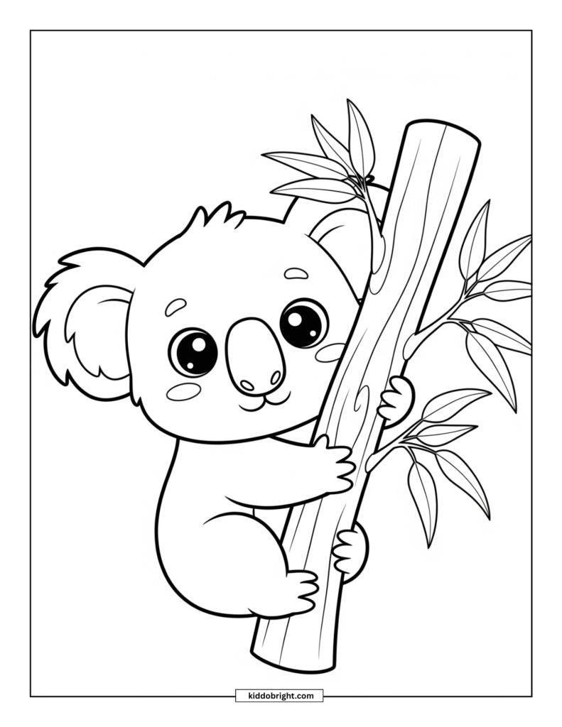 Koala coloring pages for kids free download