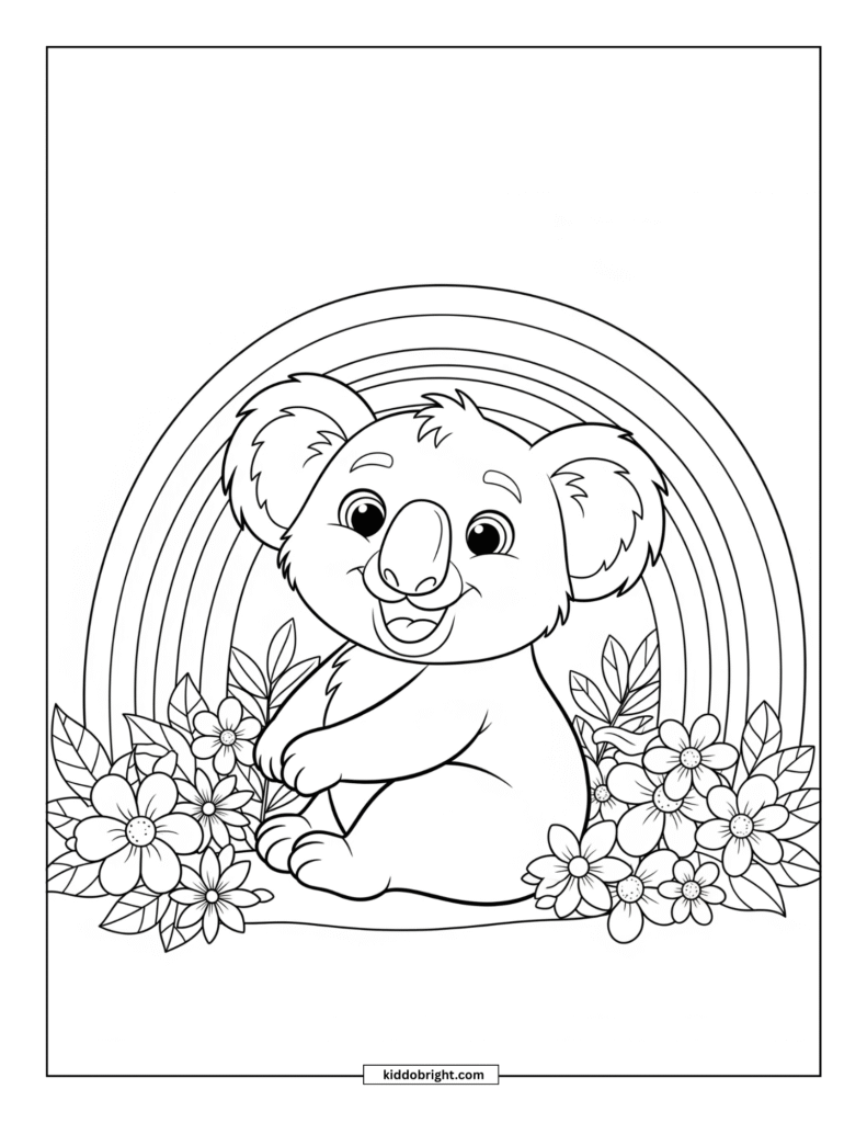 Koala coloring pages for kids free download