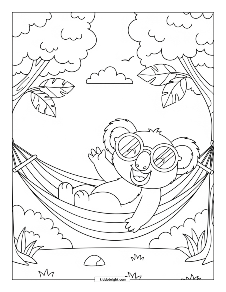 Koala coloring pages for kids free download