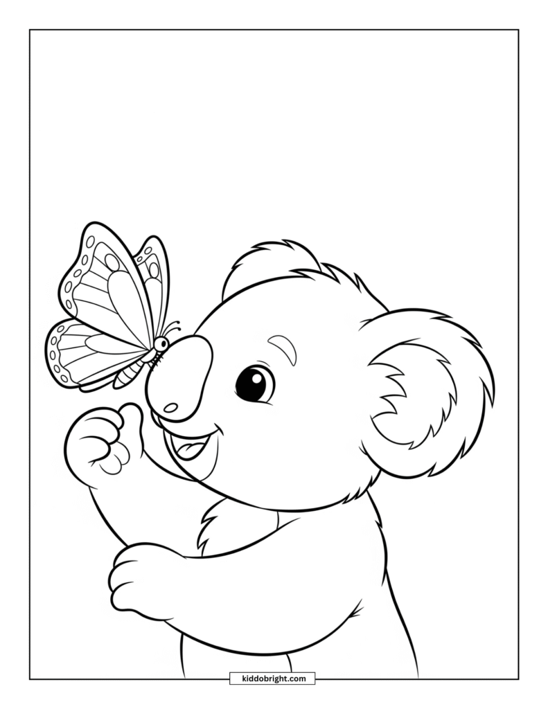 Koala coloring pages for kids free download