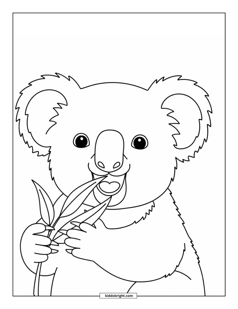 Koala coloring pages for kids free download