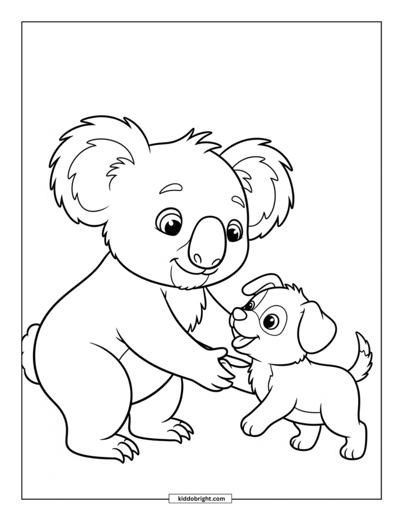 Koala coloring pages for kids free download