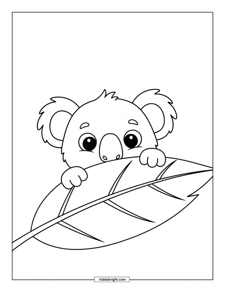 Koala coloring pages for kids free download