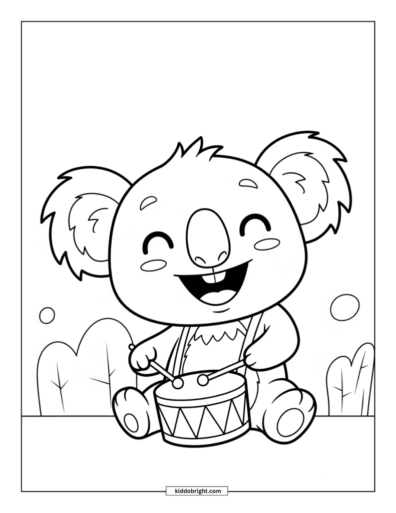 Koala coloring pages for kids free download