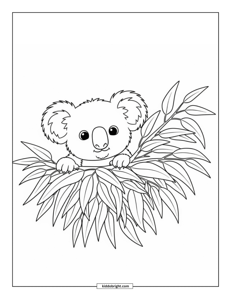 Koala coloring pages for kids free download
